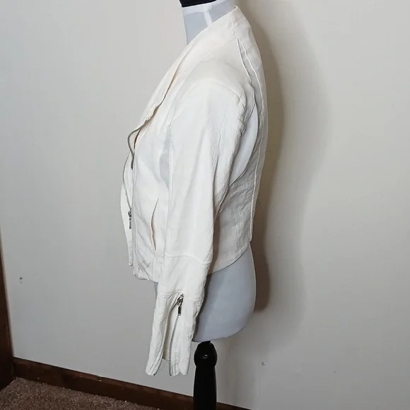 BlankNYC white double zip mesh jacket size small - Picture 3 of 15